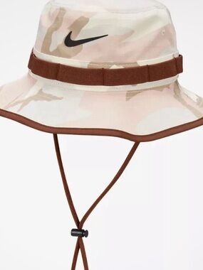 Nike Dri-Fit Apex Camo Print Bucket Hat Coconut Milk Adult Unisex Size L